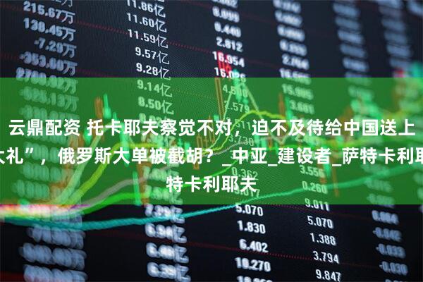 云鼎配资 托卡耶夫察觉不对，迫不及待给中国送上“大礼”，俄罗斯大单被截胡？_中亚_建设者_萨特卡利耶夫